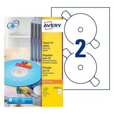 L7676-25 / 50 Etiquettes CD maxi couvrantes