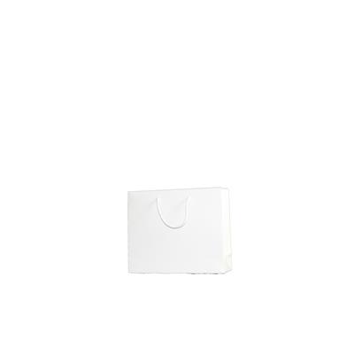 sac luxe blanc pelliculé mat 30+10x25 cm