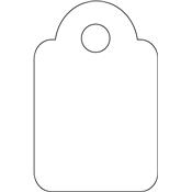 Etiquettes bijouterie fil blanc 13 x 20 mm