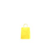 sac kraft jaune poignées torsadées 18+8x24 cm