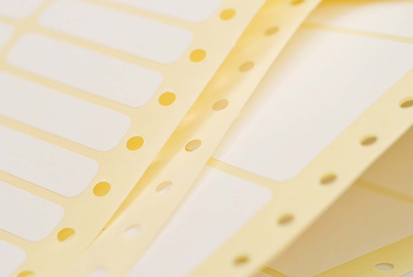 6000 Etiquettes blanches pour imprimantes matricielles 89 x 23,4 mm