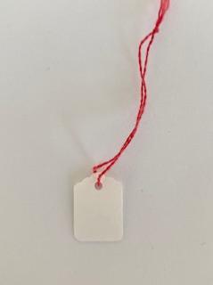 1000 étiquettes bijou fil blanc 13 x 18 mm