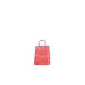 sac kraft rouge poignées torsadées 18+8x24 cm