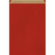pochette cadeaux rouge kraft brun 7K