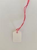 1000 étiquettes bijou fil blanc 13 x 18 mm