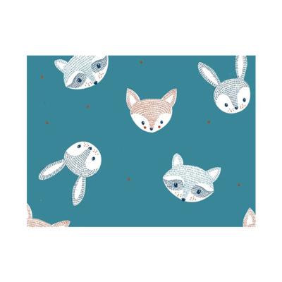 Bobine de papier cadeau Animaux Bleu 0,70 x 100 m