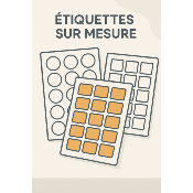 étiquettes sur mesure planches A4