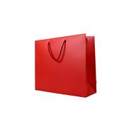 sac luxe rouge pelliculé mat 40+14x35 cm