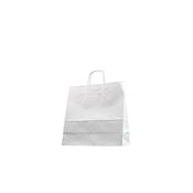 sac kraft blanc poignées torsadées 35+14x35 cm