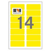 1400 étiquettes jaune vif 99 x 38 mm