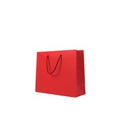 sac luxe rouge pelliculé mat 30+10x25 cm