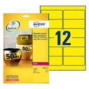 L6107-20 / 240 Etiquettes inaltérables jaunes 99,1 x 42,3 mm
