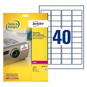 L6140-20 / 800 Etiquettes ultra adhésives 45,7 x 25,4 mm
