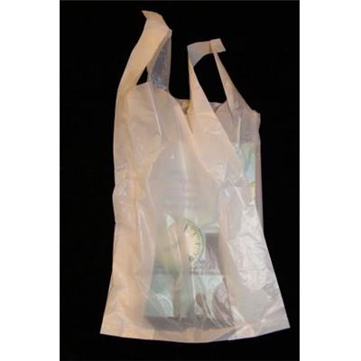 sac plastique réutilisable bretelles 26+6/6x45 cm