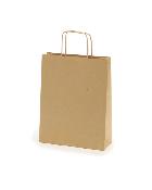 sac kraft brun poignées torsadées 18+8x24 cm