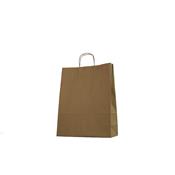 sac kraft brun poignées torsadées 35+14x44 cm
