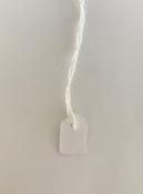 1000 étiquettes bijou fil blanc 13 x 20 mm