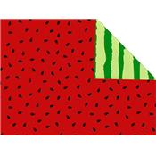 Bobine de papier cadeau pastèque 0,70 x 100 m