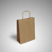 250 sacs kraft brun poignes torsades 35+14x44 cm