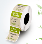 étiquettes sur mesure en rouleaux