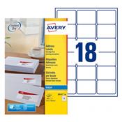 J8161-40 / 720 Etiquettes adresses blanches 63,5 x 46,6 mm