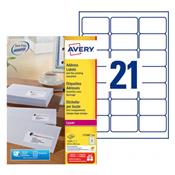 L7160-250 / 5250 Etiquettes adresses blanches 63,5 x 38,1 mm