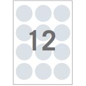 1200 étiquettes argent Ø 63,5 mm