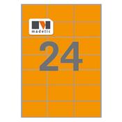 23542S / 2400 Etiquettes fluo orange 70 x 37 mm