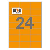 2400 étiquettes fluo orange 70 x 37 mm
