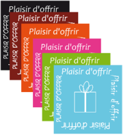 Etiquettes rouleaux plaisir d'offrir