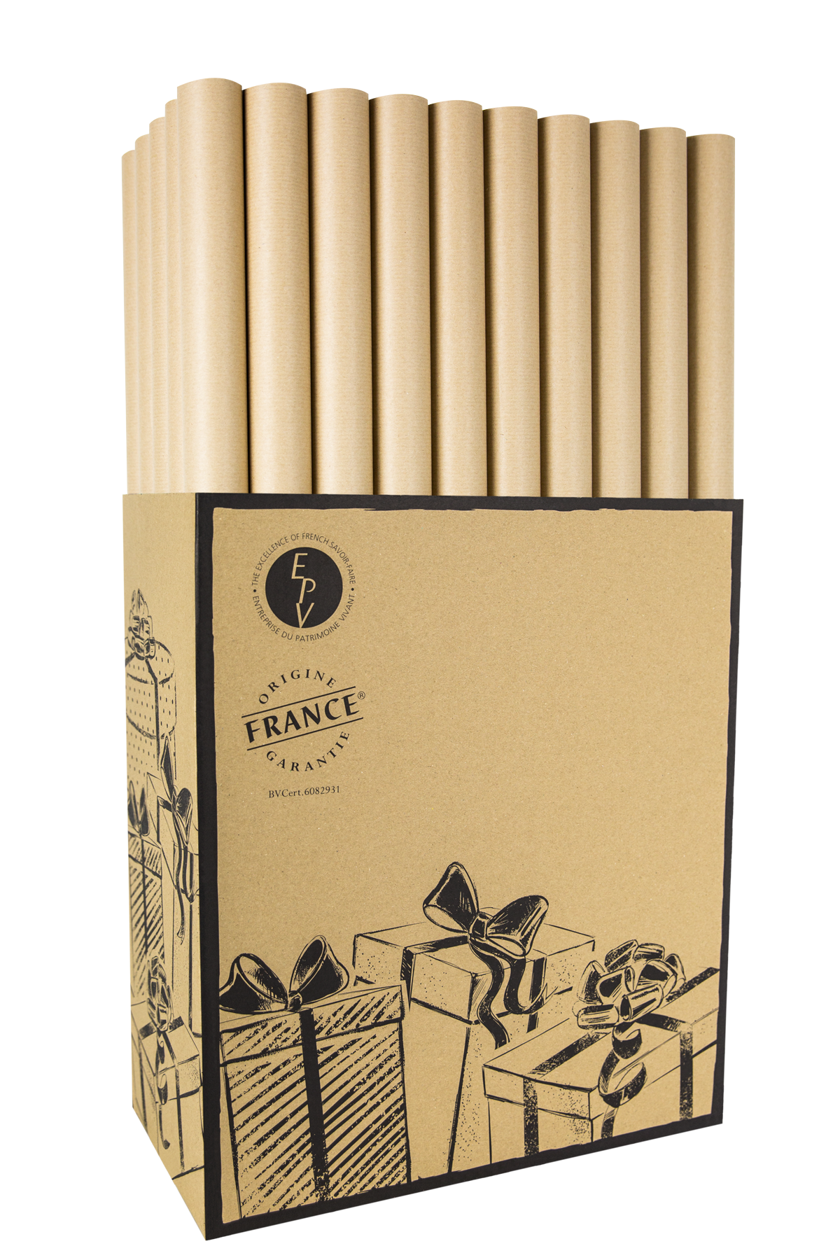 Box Kraft brun vergé 100% recyclé 