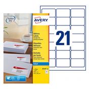 J8160-40 / 840 Etiquettes adresses blanches 63,5 x 38,1 mm