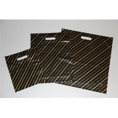 100 sacs plastiques réutilisable noir 45x50+5/5cm