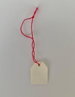 1000 étiquettes bijou fil rouge 16 x 29 mm