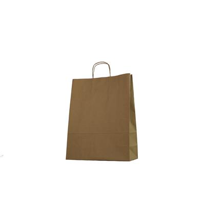 sac kraft brun poignées torsadées 35+14x44 cm