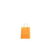 sac kraft orange poignées torsadées 18+8x24 cm