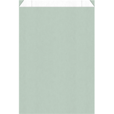 pochette cadeaux verte kraft blanc 7093B