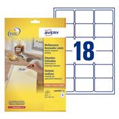 L6025-25 / 450 Etiquettes enlevables 63,5 x 46,6 mm