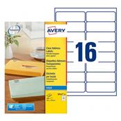 J8562-25 / 400 Etiquettes transparentes jet d'encre 99,1 x 33,9 mm