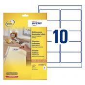 L4744-25 / 250 Etiquettes enlevables 96 x 50,8 mm
