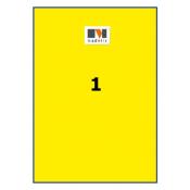 100 étiquettes - jaune vif - 210 x 297 mm