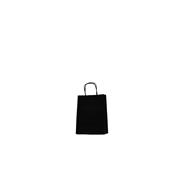 sac kraft noir poignées torsadées 18+8x24 cm