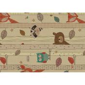 Bobine papier cadeau renards  0,70 x 100 m